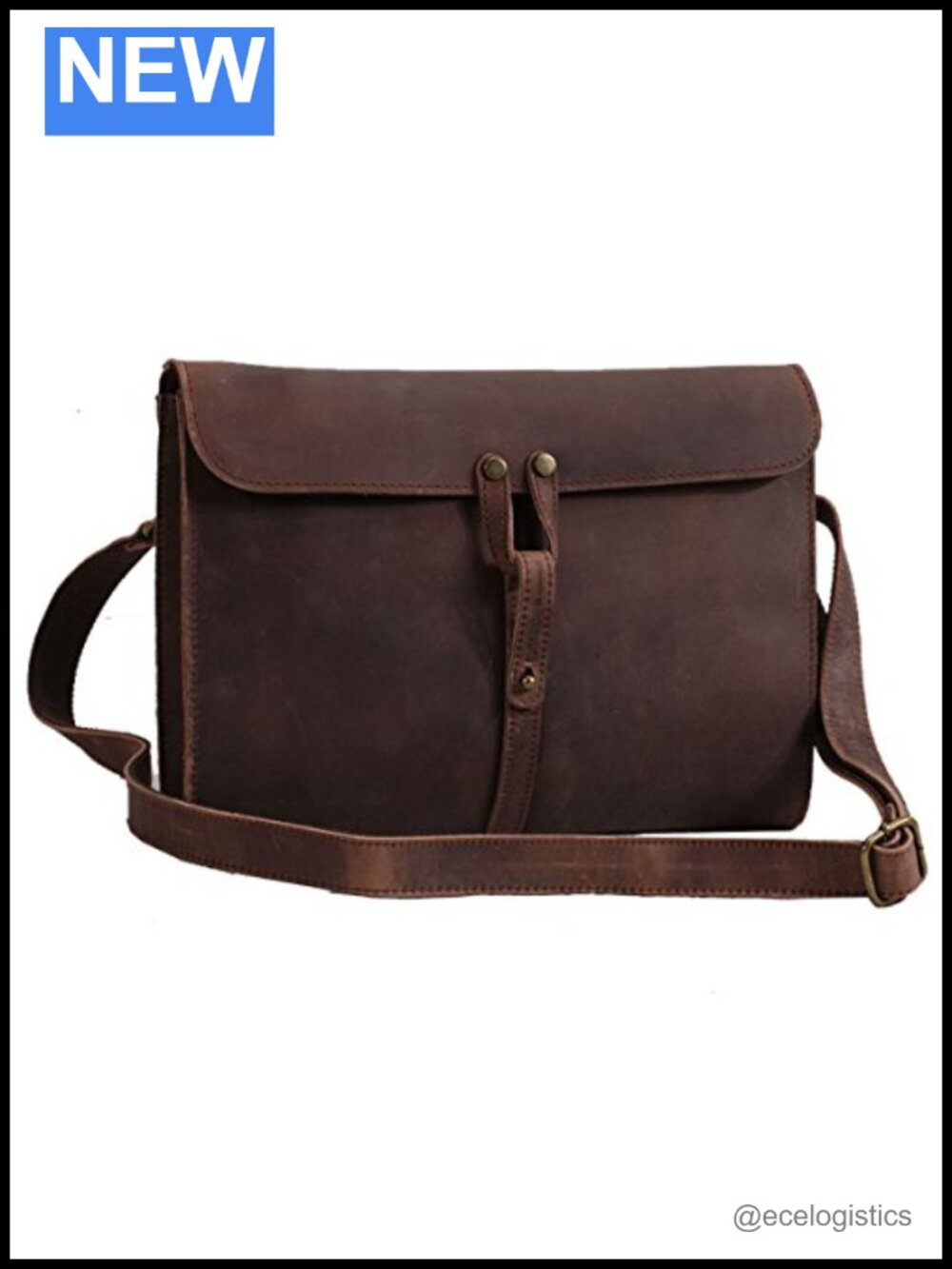 Genuine Leather Crossbody Bag Vintage Cowhide Kip Leather Sport Shoulder Bag